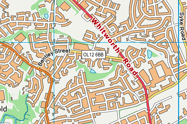 OL12 6BB map - OS VectorMap District (Ordnance Survey)