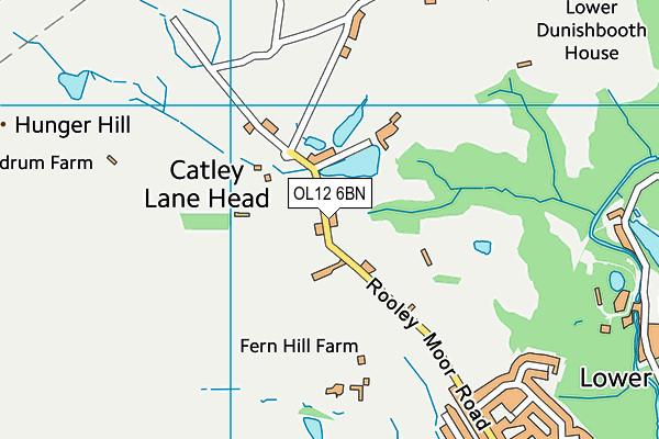 OL12 6BN map - OS VectorMap District (Ordnance Survey)