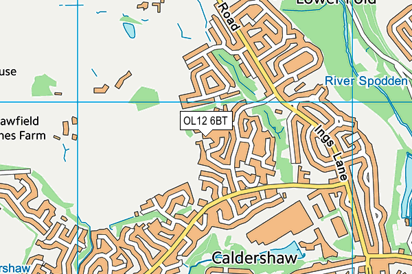 Willow View School map (OL12 6BT) - OS VectorMap District (Ordnance Survey)