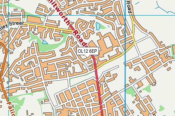 OL12 6EP map - OS VectorMap District (Ordnance Survey)