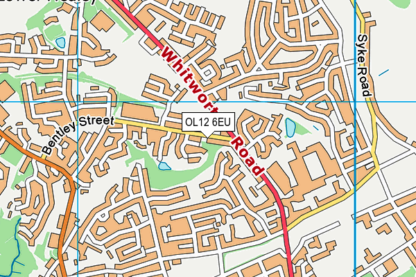 OL12 6EU map - OS VectorMap District (Ordnance Survey)