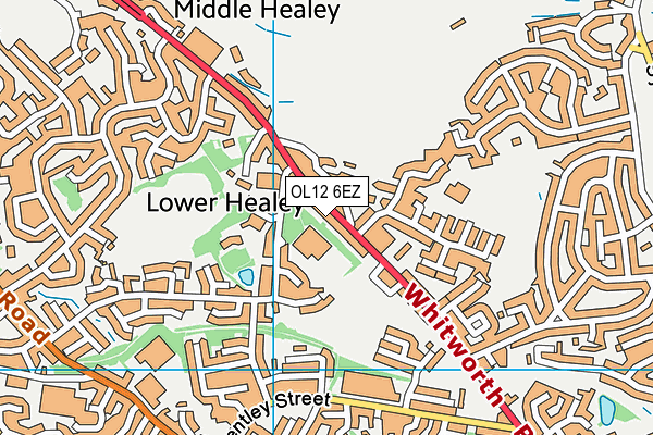 OL12 6EZ map - OS VectorMap District (Ordnance Survey)