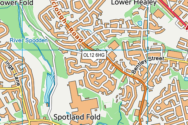 OL12 6HG map - OS VectorMap District (Ordnance Survey)