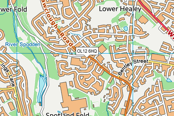 OL12 6HQ map - OS VectorMap District (Ordnance Survey)