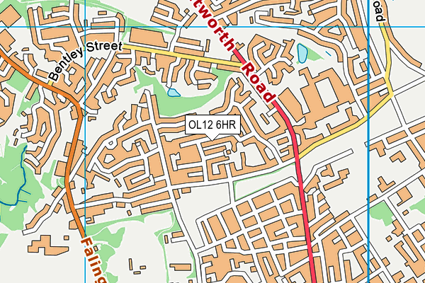 OL12 6HR map - OS VectorMap District (Ordnance Survey)