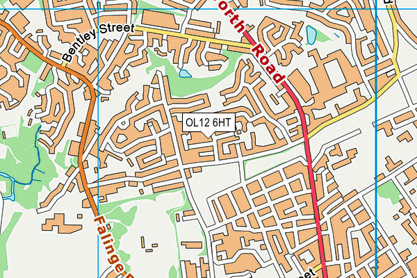 OL12 6HT map - OS VectorMap District (Ordnance Survey)