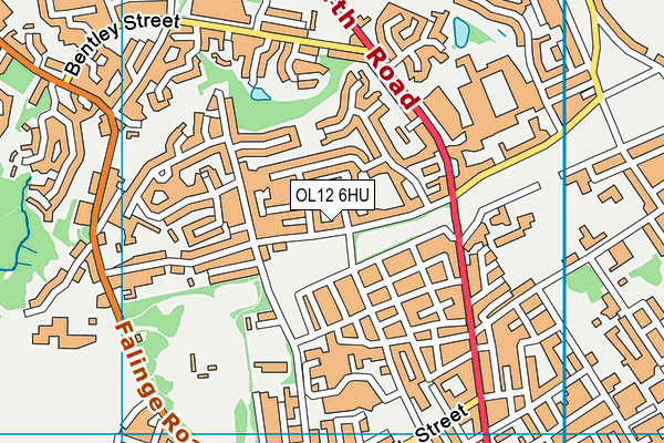 OL12 6HU map - OS VectorMap District (Ordnance Survey)