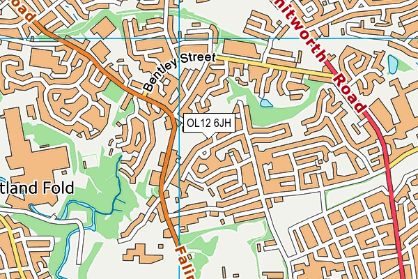 OL12 6JH map - OS VectorMap District (Ordnance Survey)