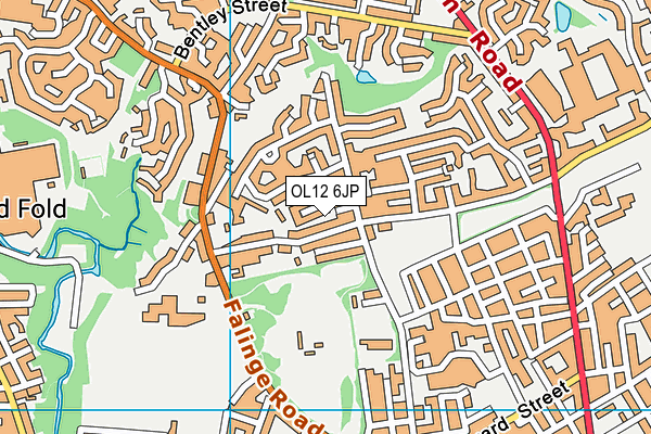 OL12 6JP map - OS VectorMap District (Ordnance Survey)