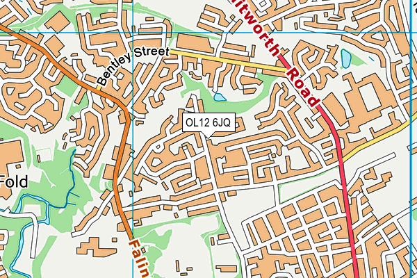 OL12 6JQ map - OS VectorMap District (Ordnance Survey)