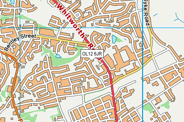 OL12 6JR map - OS VectorMap District (Ordnance Survey)