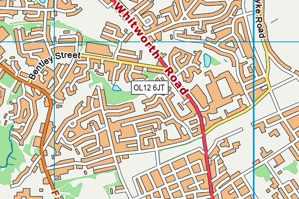 OL12 6JT map - OS VectorMap District (Ordnance Survey)