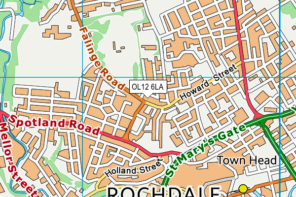 OL12 6LA map - OS VectorMap District (Ordnance Survey)