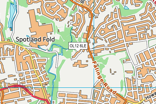 OL12 6LE map - OS VectorMap District (Ordnance Survey)