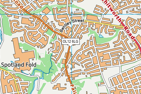 OL12 6LG map - OS VectorMap District (Ordnance Survey)