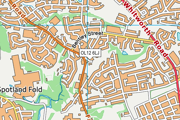 OL12 6LJ map - OS VectorMap District (Ordnance Survey)