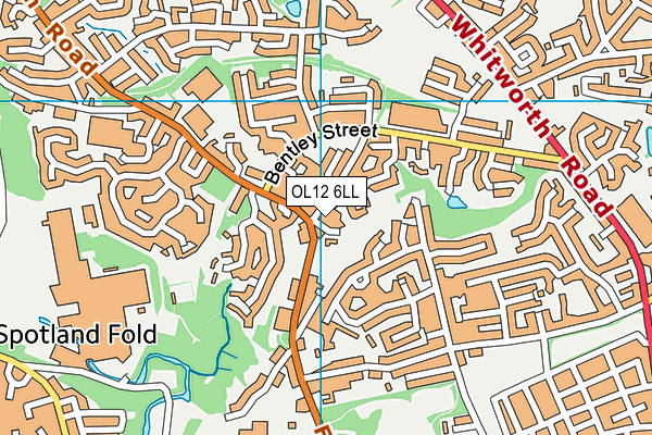 OL12 6LL map - OS VectorMap District (Ordnance Survey)