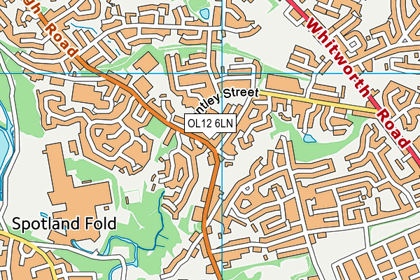 OL12 6LN map - OS VectorMap District (Ordnance Survey)