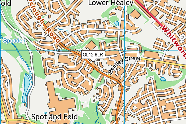 OL12 6LR map - OS VectorMap District (Ordnance Survey)