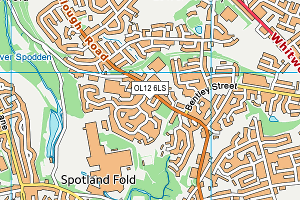 OL12 6LS map - OS VectorMap District (Ordnance Survey)