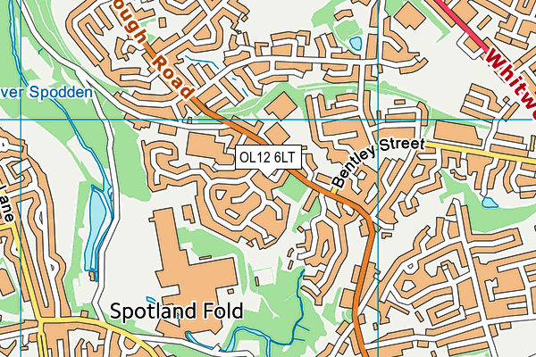 OL12 6LT map - OS VectorMap District (Ordnance Survey)