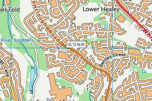 OL12 6LW map - OS VectorMap District (Ordnance Survey)