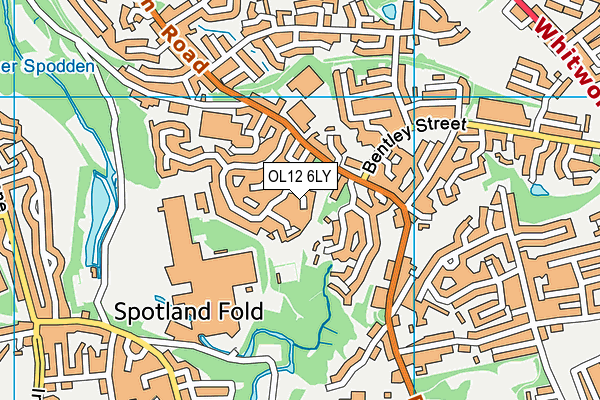OL12 6LY map - OS VectorMap District (Ordnance Survey)