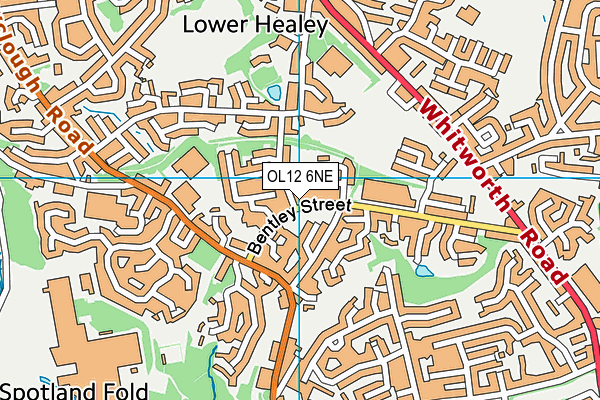 OL12 6NE map - OS VectorMap District (Ordnance Survey)