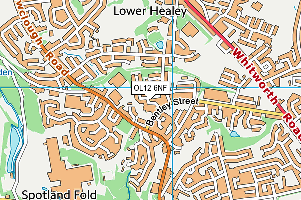 OL12 6NF map - OS VectorMap District (Ordnance Survey)