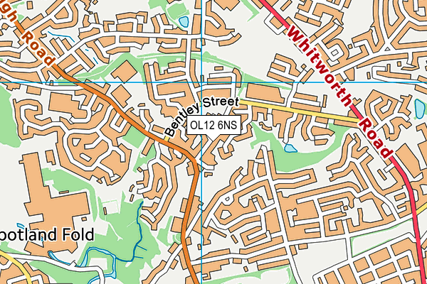 OL12 6NS map - OS VectorMap District (Ordnance Survey)