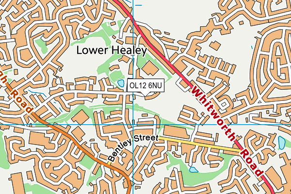 OL12 6NU map - OS VectorMap District (Ordnance Survey)