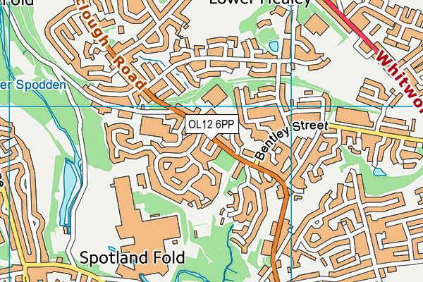 OL12 6PP map - OS VectorMap District (Ordnance Survey)