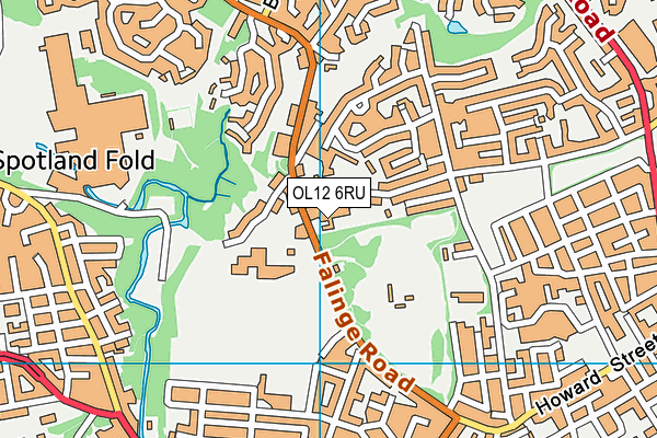 OL12 6RU map - OS VectorMap District (Ordnance Survey)