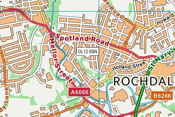 OL12 6SN map - OS VectorMap District (Ordnance Survey)