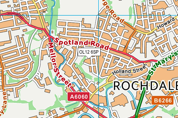 OL12 6SP map - OS VectorMap District (Ordnance Survey)