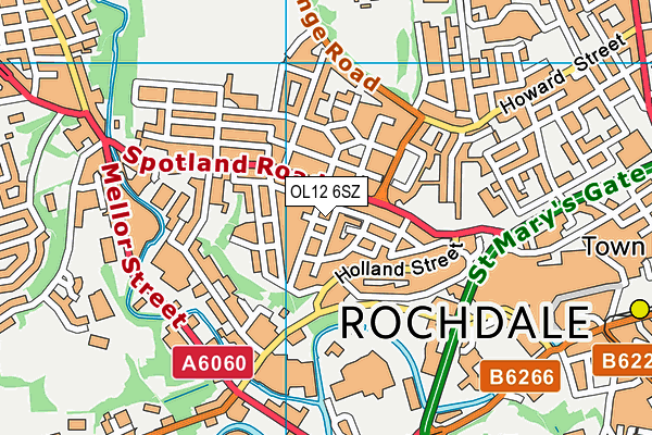 OL12 6SZ map - OS VectorMap District (Ordnance Survey)