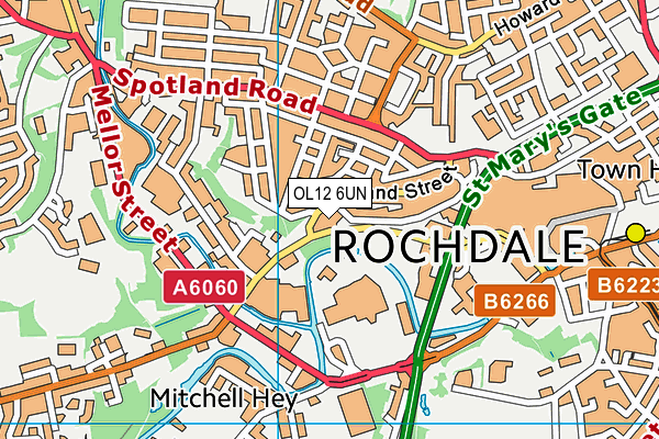 OL12 6UN map - OS VectorMap District (Ordnance Survey)