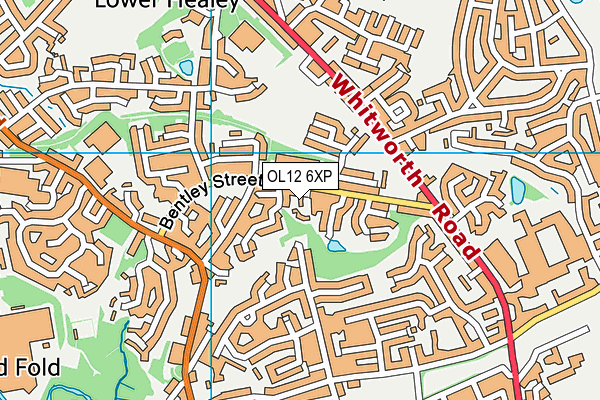 OL12 6XP map - OS VectorMap District (Ordnance Survey)