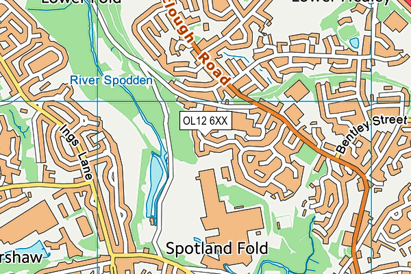 OL12 6XX map - OS VectorMap District (Ordnance Survey)