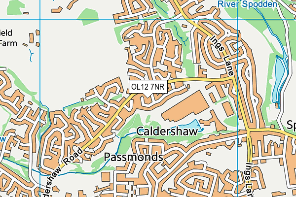 OL12 7NR map - OS VectorMap District (Ordnance Survey)