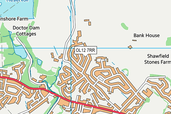 OL12 7RR map - OS VectorMap District (Ordnance Survey)