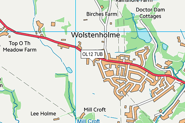 OL12 7UB map - OS VectorMap District (Ordnance Survey)