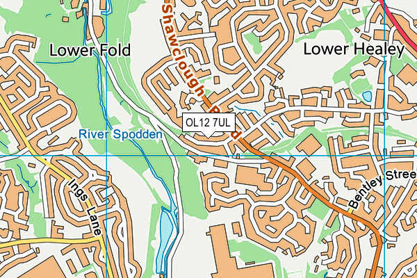 OL12 7UL map - OS VectorMap District (Ordnance Survey)
