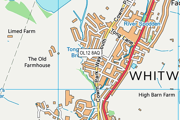 OL12 8AQ map - OS VectorMap District (Ordnance Survey)