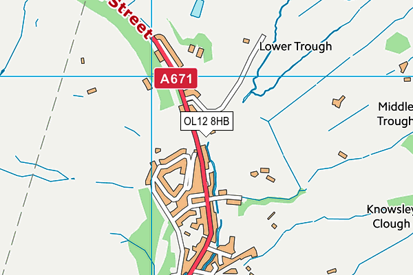 OL12 8HB map - OS VectorMap District (Ordnance Survey)