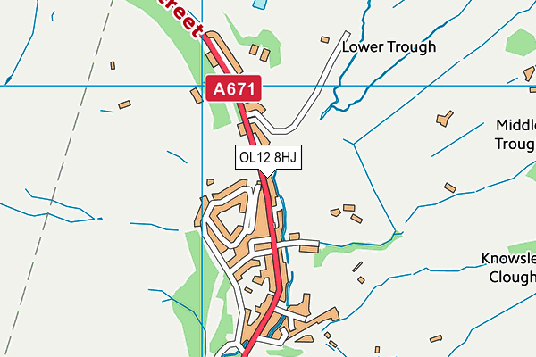 OL12 8HJ map - OS VectorMap District (Ordnance Survey)