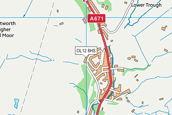 OL12 8HS map - OS VectorMap District (Ordnance Survey)