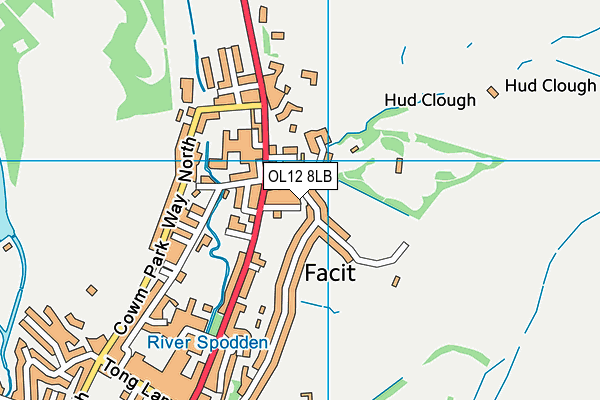 OL12 8LB map - OS VectorMap District (Ordnance Survey)