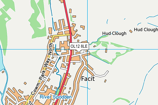 OL12 8LE map - OS VectorMap District (Ordnance Survey)