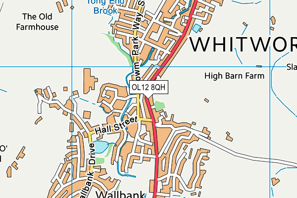 OL12 8QH map - OS VectorMap District (Ordnance Survey)